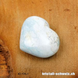 Herz Türkis - Dickit aus Madagaskar 3,7 x 3 cm. Unikat