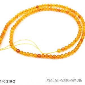 Strang Bernstein 3 - 3,5 mm / 39 cm, halbrund