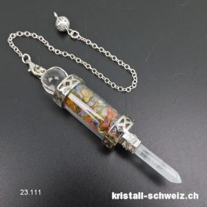 Pendel Chakra und Bergkristall, ca. 8 cm. Sonderangebot