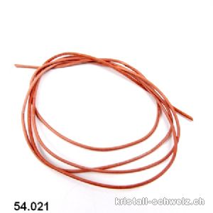 Lederband Orange, 1,5 mm /1 Meter