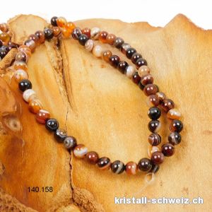 Strang Achat Sardonyx 6 - 6,5 mm / 36 - 38 cm, ca. 62 Kugeln