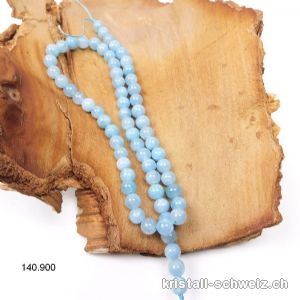 Strang Jade Serpentin blau 6 - 6,5 mm / 38 cm, ca. 62 Kugeln