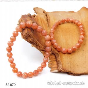 Armband Sonnenstein 8 mm, elastisch 17,5 - 18 cm. A-Qualität