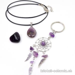 Set Amethyst - INNERER FRIEDEN. Sonderangebot mit Schlüsselanhänger