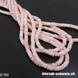 Strang Andenopal rosa - Chrysopal, Linsen 4,5 mm / 38,5 cm