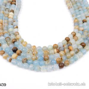 Strang Onyx blau aus Argentinien 6,5 mm / 39 cm, ca. 60 Kugeln. A-Qual.