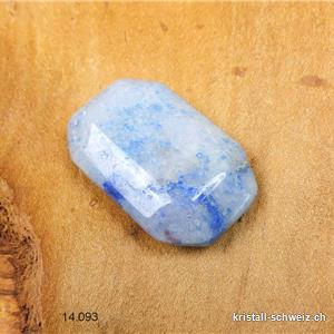 Quarz blau, Antistress Eckstein 3,5 x 2-2,5 cm