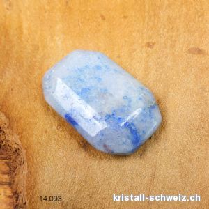 Quarz blau, Antistress Eckstein 3,5 x 2-2,5 cm