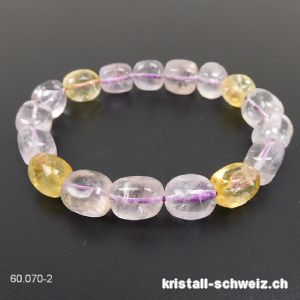 Armband Amethyst hell - Citrin 10-12 mm / 19,5 - 20 cm