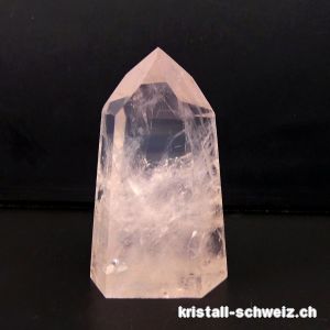 Rosenquarz Spitze 8,2 cm. Einzelstück 153 Gramm