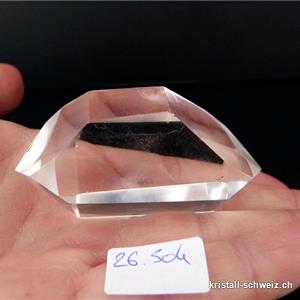 Bergkristall Doppelender poliert, 5,9 x 2,8 cm. Einzelstück 58 Gramm