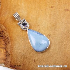 Anhänger Opal Owyhee, Iolit aus 925 Silber. Einzelstück