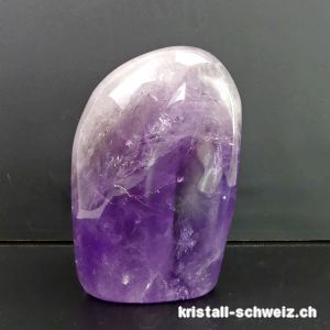 Amethyst poliert aus Brazilien 13,8 cm. Unikat 1'688 Gramm