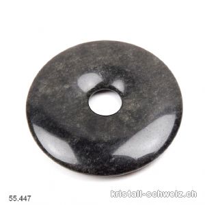 Obsidian gold-silber-schwarz, Donut 5 cm 