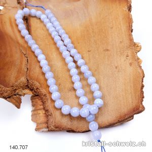 Strang Chalcedon blau 6,5 mm / 39 cm, ca. 61 Kugeln