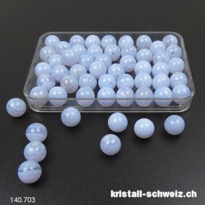 Chalcedon Kugel gelocht 6,5 mm