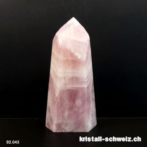 Rosenquarz Spitze 16 cm. Einzelstück 636 Gramm