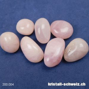 Rosenquarz Trommelsteine AB. Los 100 Gr. 