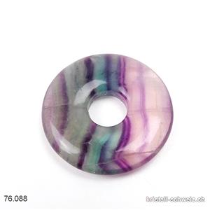 Fluorit Regenbogen, Donut 3 cm