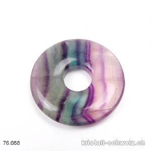 Fluorit Regenbogen, Donut 3 cm