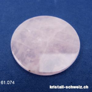 1 Rosenquarz Disc - Scheibe 6 x 0,5 cm dick