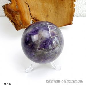 Kugel Amethyst-Quarz Ø 6,1 cm. Einzelstück 320 Gramm