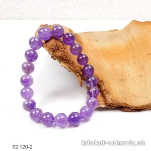 Armband Amethyst 10 mm, elastisch 20 cm