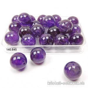 Amethyst, Kugel gelocht 10 - 10,5 mm