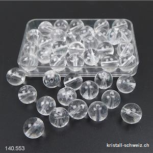 Bergkristall, Kugel gelocht 8 - 8,5 mm
