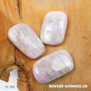 Kunzit flach 3,5 - 3,7 cm / 18 - 20 Gram. AB-Qualität