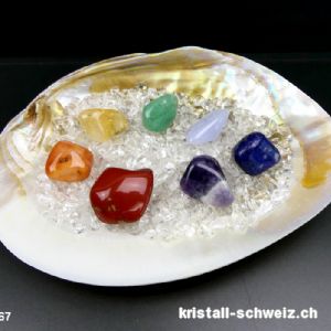 Kombination Chakren, 7 Edelsteine und Reinigung mit Lapislazuli