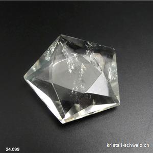 Pentagramm Bergkristall 4 cm x dick. 1,1 cm. Unikat