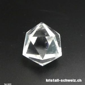 Ikosaeder Bergkristall diagonale 2,6 cm. Unikat