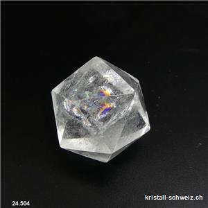 Ikosaeder Bergkristall Diagonale 2,8 cm. Unikat