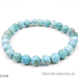 Armband Larimar blau-grün 7,2 mm / 18 cm. Sonderangebot