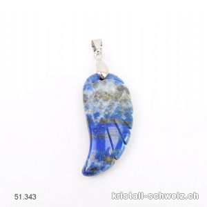 Anhänger Lapislazuli, Engelsflügel 3,5 cm mit Metallöse