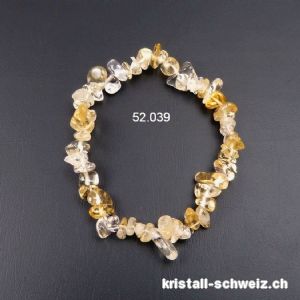 Armband Citrin, elastisch 18-18,5 cm. Grösse M