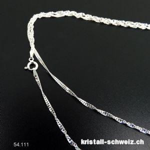 Verdrehte Kette aus 925 Silber, L. 80 cm