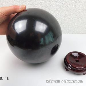 Kugel Schungit Ø 16,5 cm. Unikat 5,795 Kg. Sonderangebot
