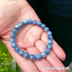 Armband Cyanit - Kyanit blau 8 mm / 18,5 cm. Unikat