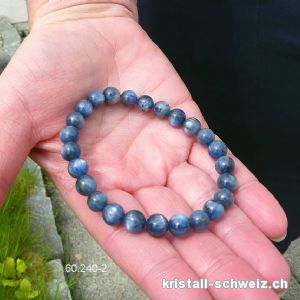 Armband Cyanit - Kyanit blau 7,5 mm / 19 cm. Unikat