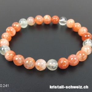 Armband Sonnenstein 7 mm, elastisch 17,5 cm