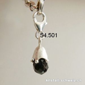 Charm Onyx schwarz und Silber 925