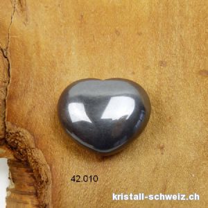 Herz Hämatit 3 x 2,5 cm, bauchig