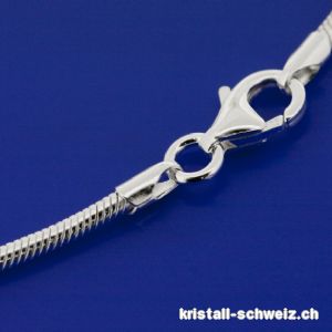 Schlangenkette rund aus 925 Silber, L. 42 cm