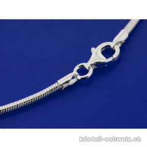 Schlangenkette rund aus 925 Silber, L. 45 cm