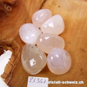 Chalcedon Beige-Rosa 2 bis 3 cm. Größe M