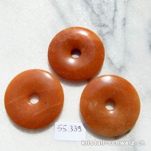 Aventurin orange - rot, Donut 3,5 cm