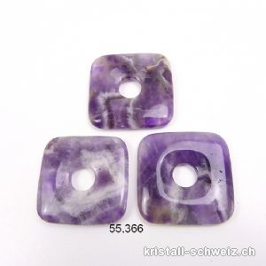 Amethyst - Quarz Donut quadratisch 4 cm. SONDERANGEBOT