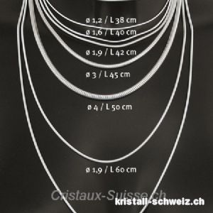 Schlangenkette aus 925 Silber, L. 40 cm